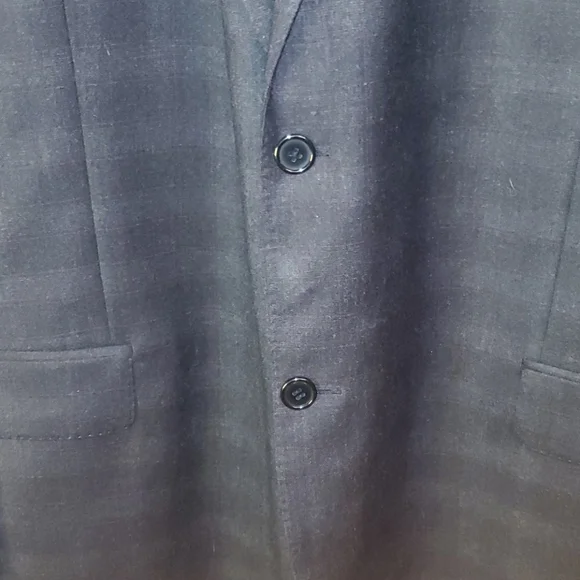 Austin Reed Gray Windowpane Wool Blazer - Picture 3 of 12